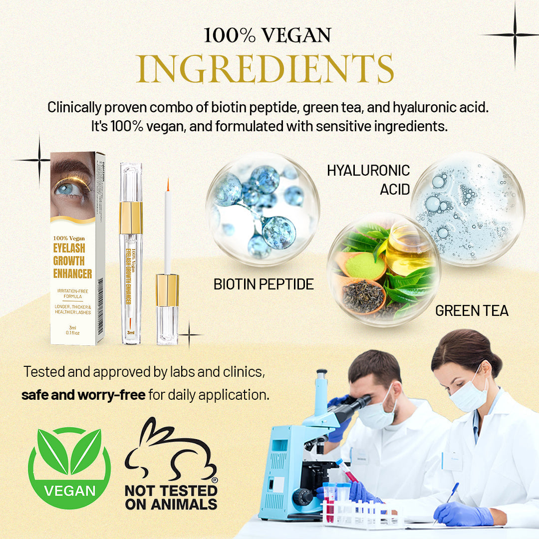 100% Vegan Eyelash Growth Enhancer