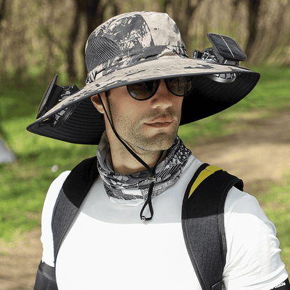 🔥2025 Summer Hot Sale🔥 New Ultralight Solar Fan Sun Hat – Lighter Than a Baseball!⚾(Only 10oz)