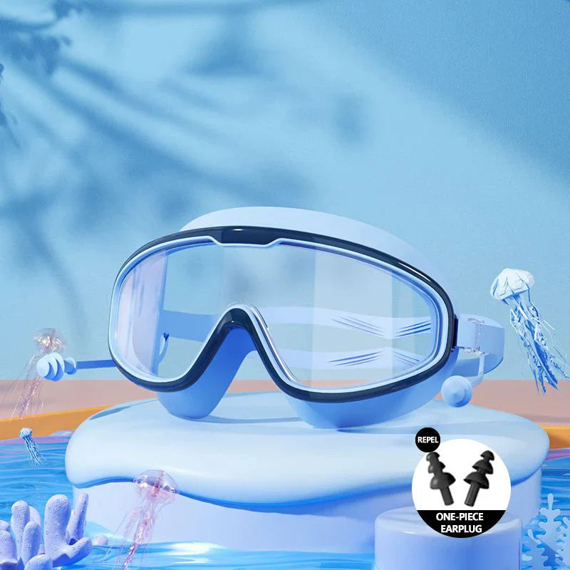 🔥Time-Limited Offer - 🌊HD Children's Large Frame Waterproof and Anti-Fog Swimming Goggles